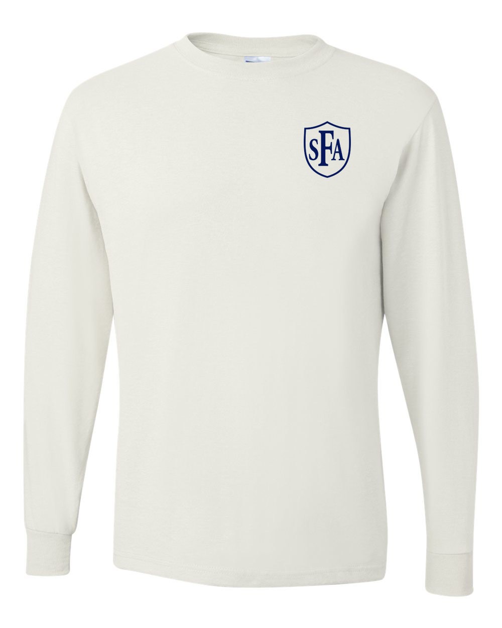 SFA L/S White Gym T-Shirt w/ Logo
