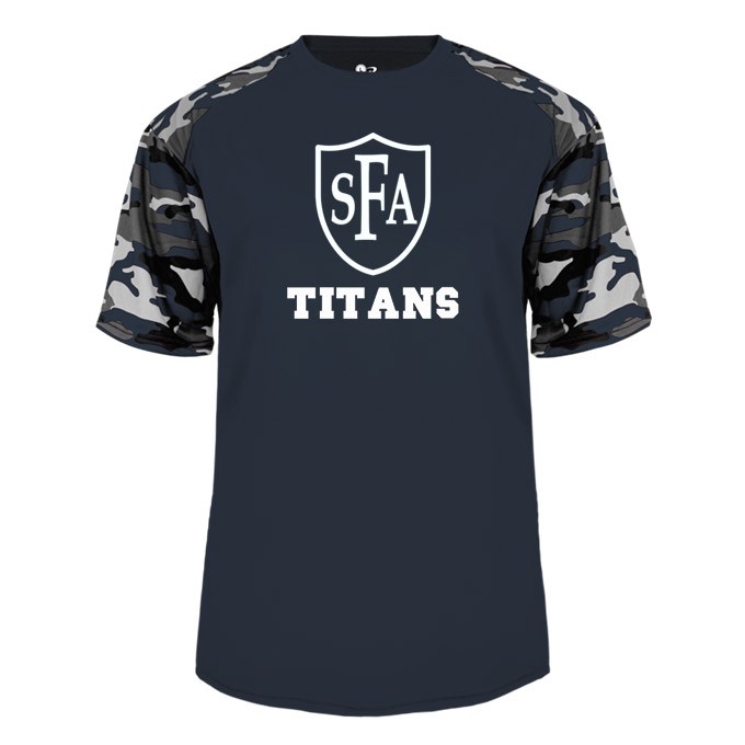 SFA Spirit S/S Camo T-Shirt w/ Titan Logo - Please Allow 2-3 Weeks for Delivery