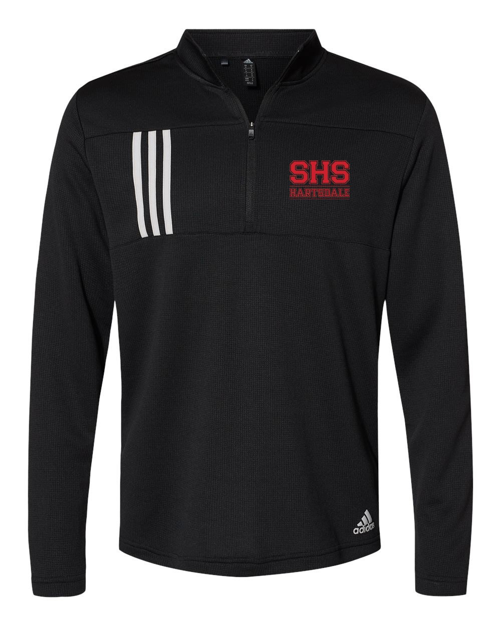 SHS Staff Adidas 3 Stripe Men's Quarter Zip w/ SHS Logo - Please Allow 2-3 Weeks for Delivery