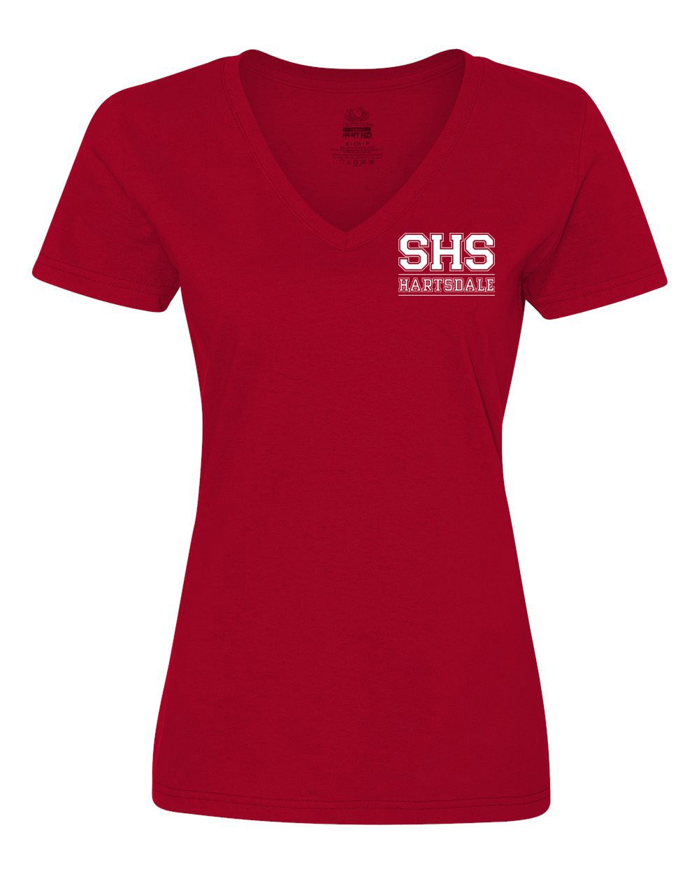 SHS Staff S/S Women's V-Neck T-Shirt w/ White Logo - Please Allow 2-3 Weeks for Delivery