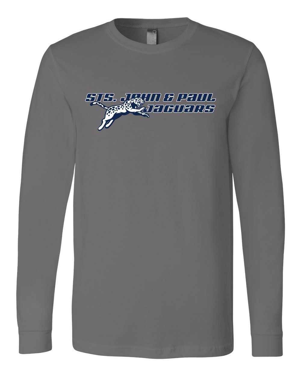 SJP Spirit Wear Men's Crew Neck L/S T-shirt w/ Jaguar Logo - Please Allow 2-3 Weeks for Delivery