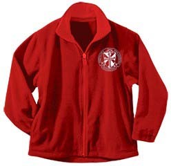 SJP Full-Zip Red Microfleece w/ Logo (Grades 5-7)