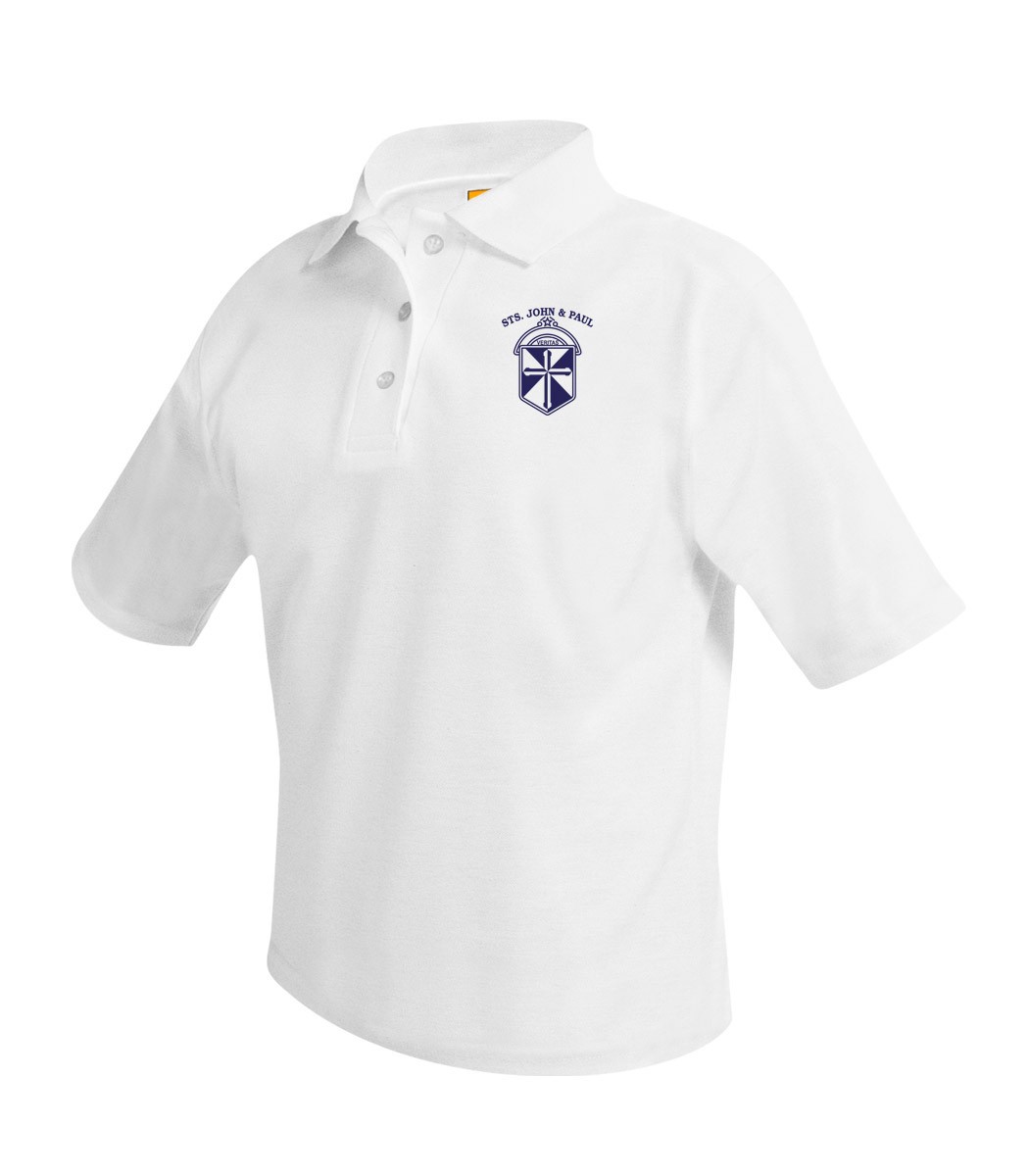 SJP White S/S Polo w/ Logo