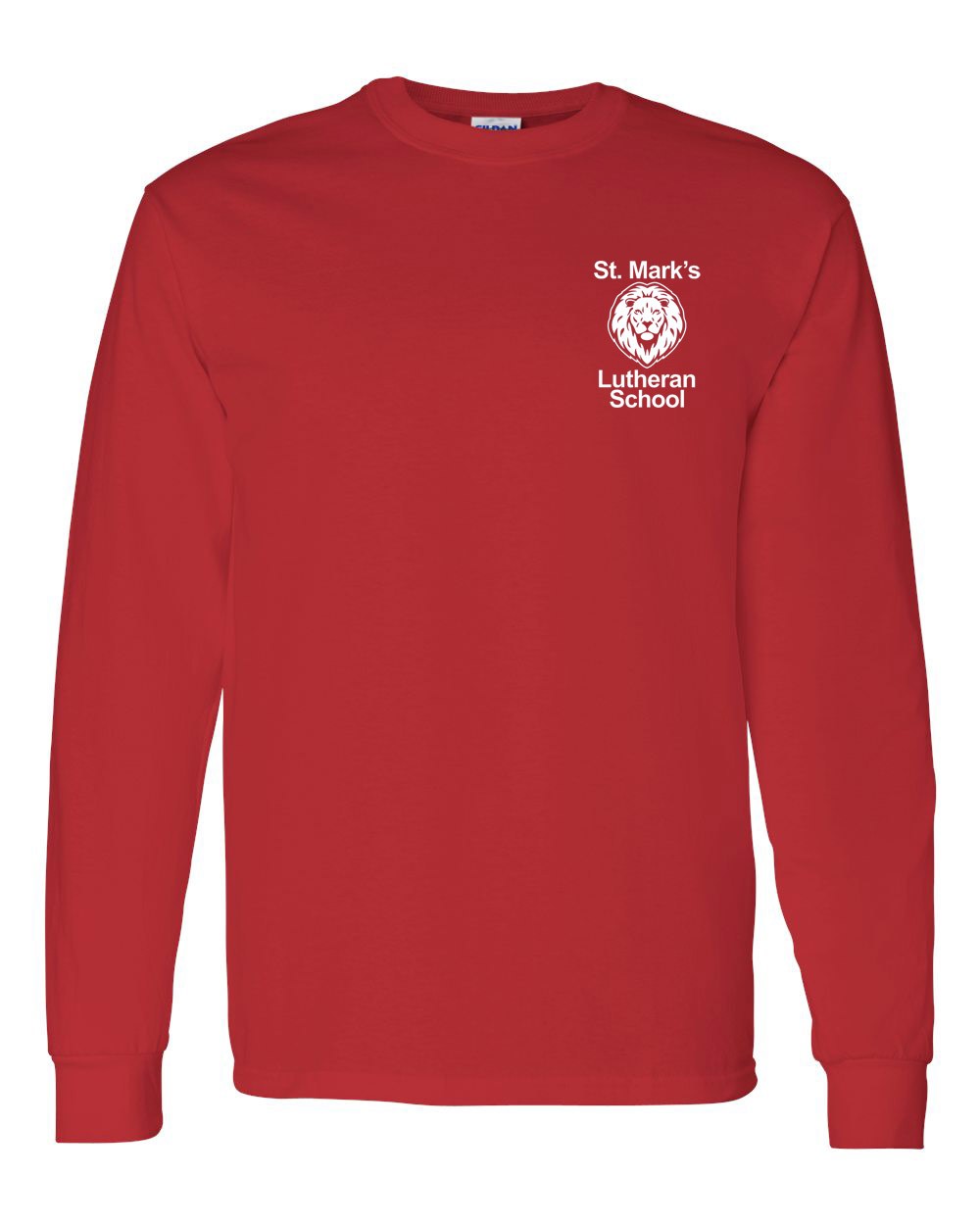 SMLS L/S Red Gym T-Shirt w/ School Logo 