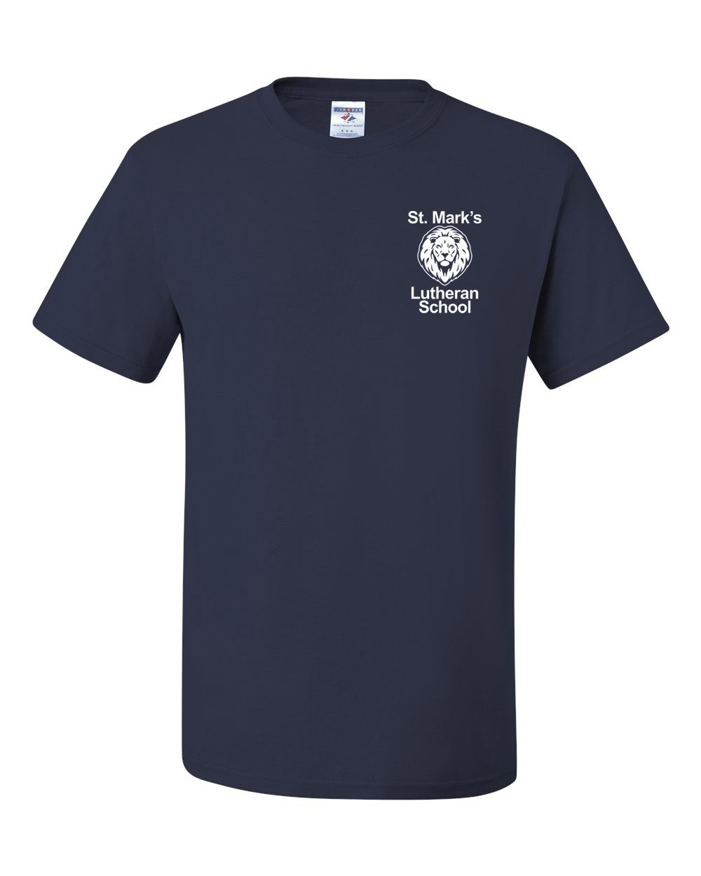 SMLS Staff Navy/Red Gym T-Shirt w/ School Logo - Please Allow 2-3 Weeks for Delivery