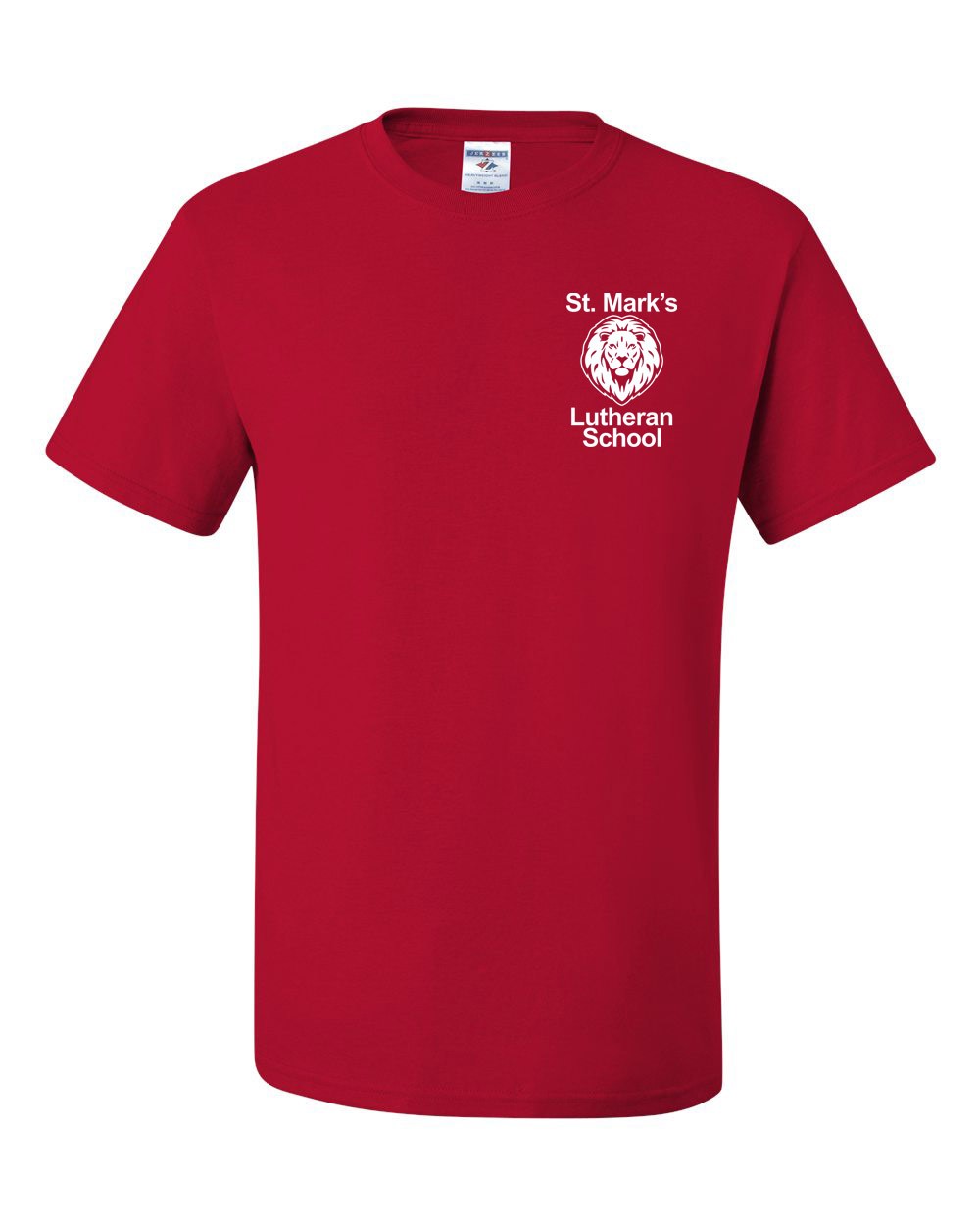 SMLS S/S Red Gym T-Shirt w/ School Logo