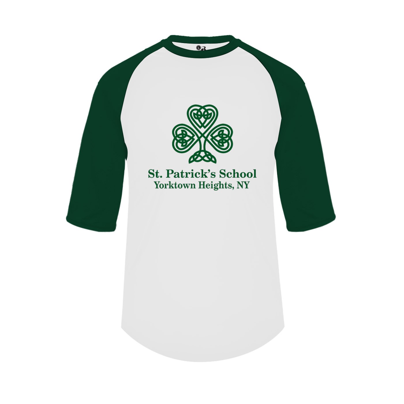 SPS S/S Three Quarter Sleeve Spirit T-Shirt w/ Green Logo - Please Allow 2-3 Weeks for Delivery