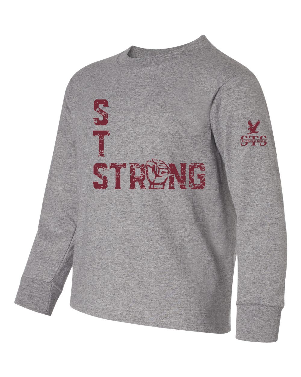 STS Strong L/S Fist Spirit T-Shirt w/ Maroon Logo - Please Allow 2-3 Weeks for Delivery