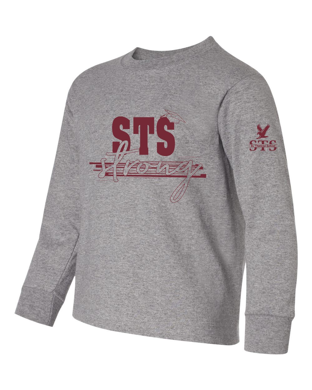 STS L/S Strong Spirit T-Shirt w/ Maroon Logo - Please Allow 2-3 Weeks for Delivery