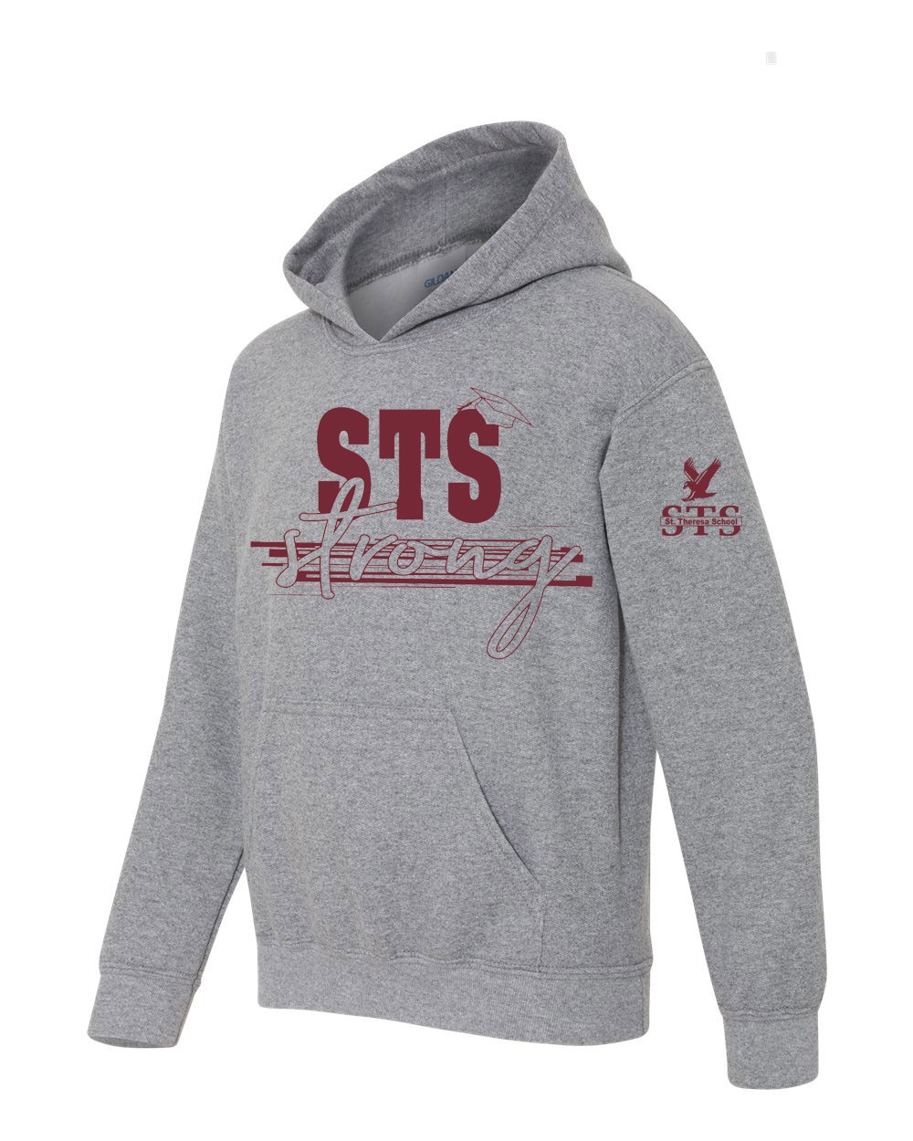 STS Spirit Strong Pullover Hoodie w/ Maroon Logo - Please allow 2-3 Weeks for Delivery