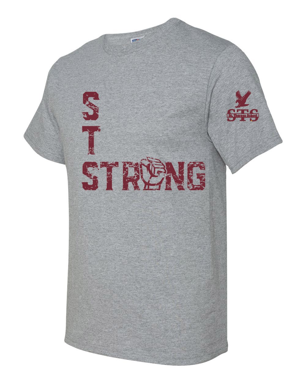 STS Fist S/S Spirit T-Shirt w/ Maroon Logo - Please Allow 2-3 Weeks for Delivery