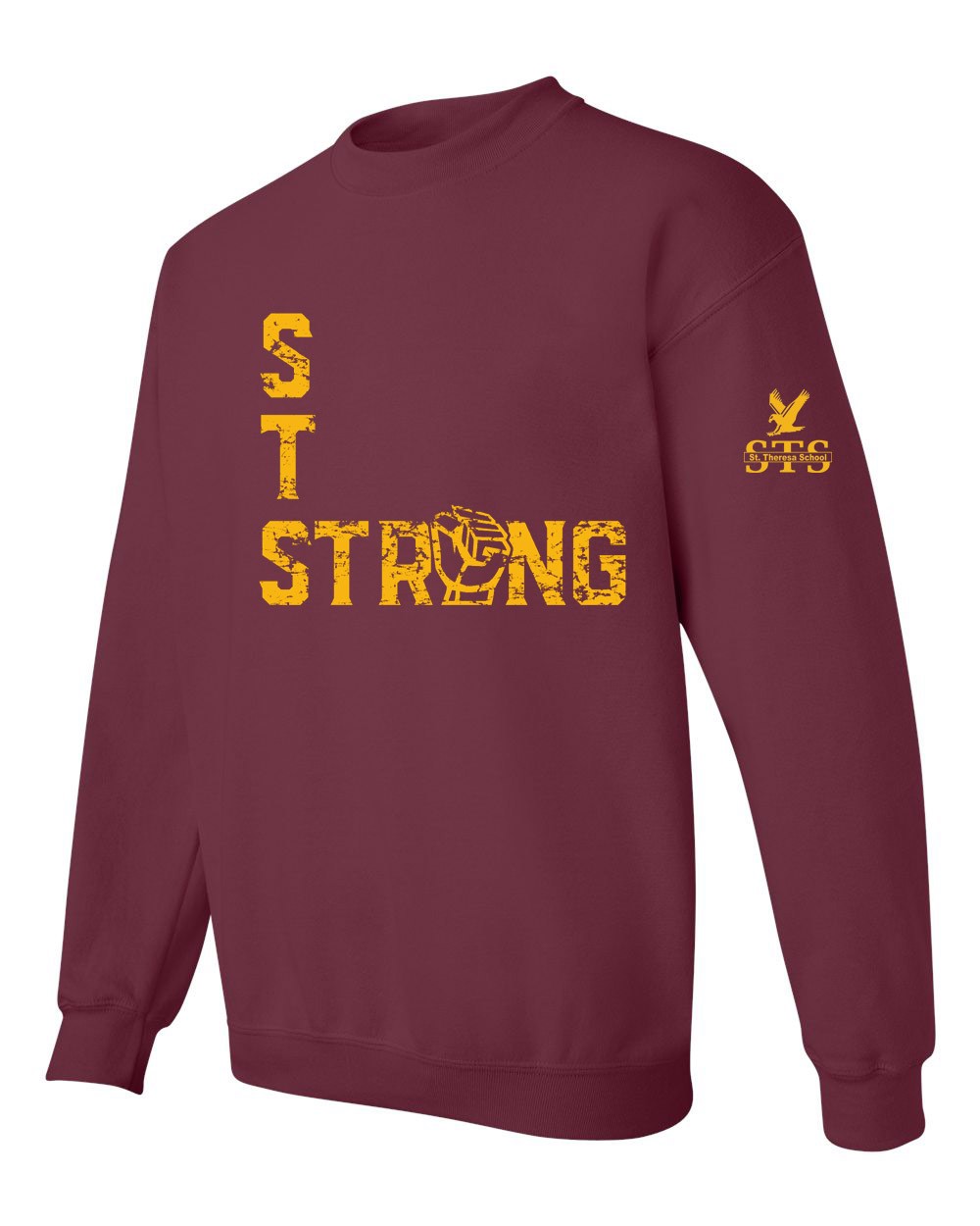 STS Staff Strong L/S Fist Spirit T-Shirt w/ Gold Logo - Please Allow 2-3 Weeks for Delivery