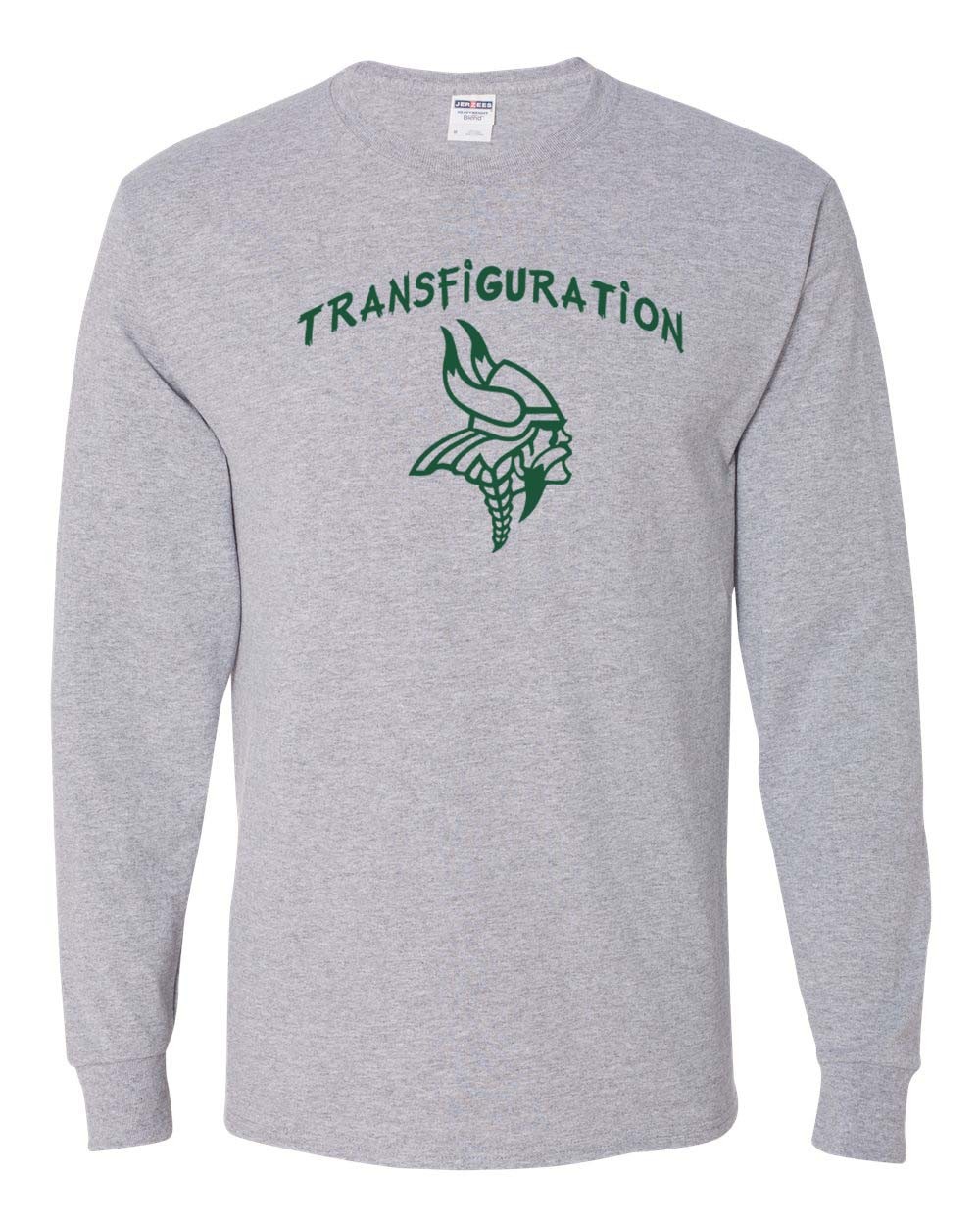 Transfiguration L/S Grey Gym T-Shirt w/ School Logo *Sale Price is in stock only