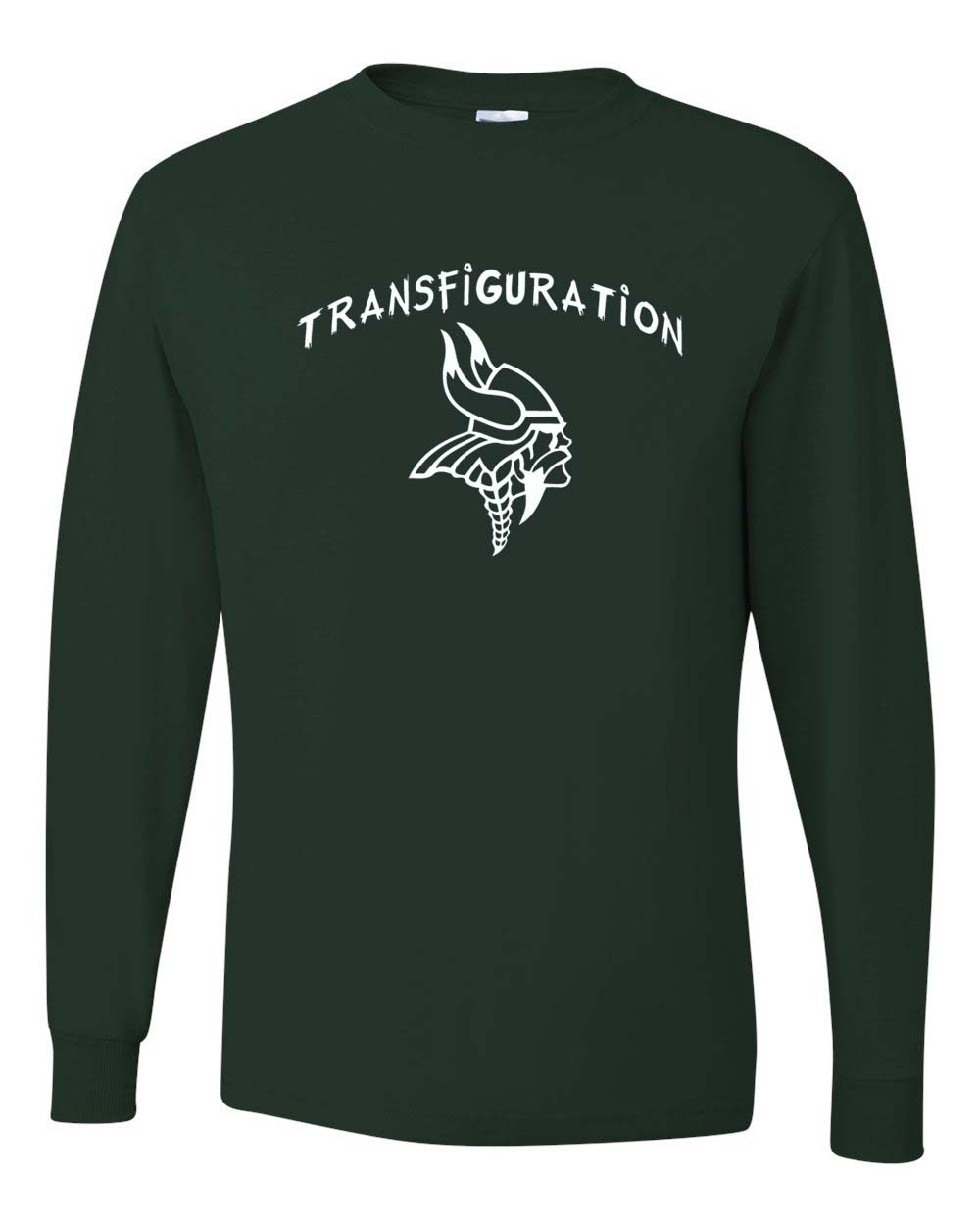 Transfiguration L/S Green Gym T-Shirt w/ School Logo *Sale Price is in stock only