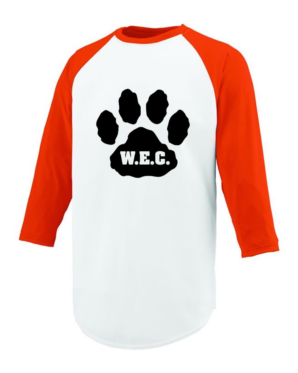 W.E.C. Spirit Three Quarter Sleeve Performance T-Shirt w/ Paw Logo* - Please Allow 2-3 Weeks for Delivery