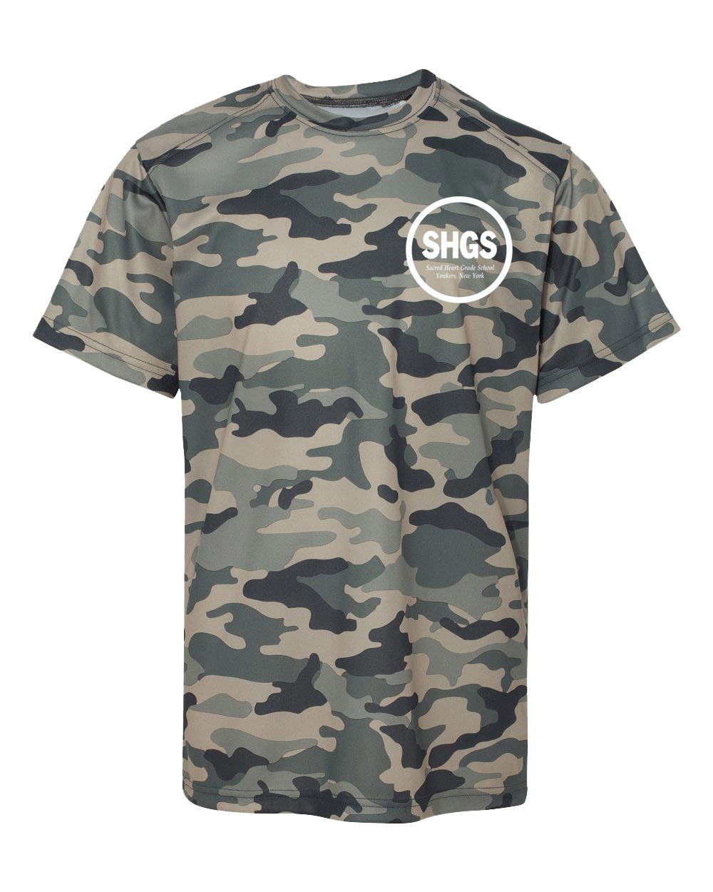 SHGS S/S Camo Spirit T-Shirt w/ White Logo - Please Allow 2-3 Weeks for Delivery