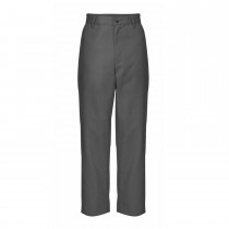 Grey Elastic-Back Pleated Pants* Final Sale, No Returns, No Exchange