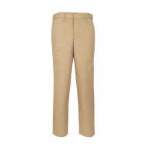 Modern Fit Boys Khaki Flat-Front Pants
