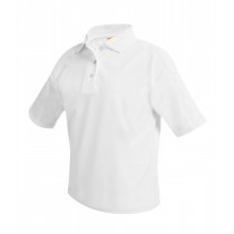 OLS White Short Sleeve Polo w/ Logo- Spring/Fall Only