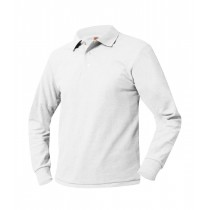 SFX L/S White Polo w/ Logo *Sale price is in stock only.