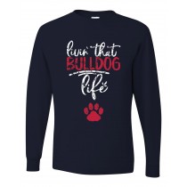 SAS L/S Spirit "Living that Bulldog T-Shirt" w/ Logo - Please Allow 2-3 Weeks for Delivery