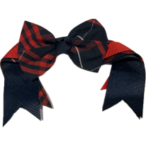 Plaid 37 Scrunchie with Bow and Ribbon