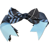 Plaid 3D Scrunchie with Bow and Ribbon