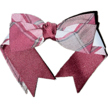Plaid 54 Scrunchie with Bow and Ribbon