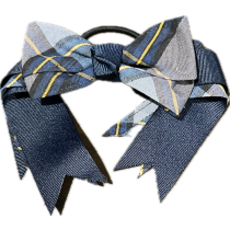 Plaid 57 Scrunchie with Bow and Ribbon