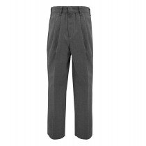 Boys Dark Grey Tri-blend Pleated Pants* Final Sale, No Returns, No Exchange