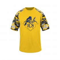 ICS Spirit S/S Camo T-Shirt w/ Navy Logo - Please Allow 2-3 Weeks for Delivery