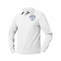 ICS White L/S Polo w/ Logo