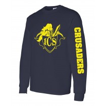 ICS Staff L/S T-Shirt w/ Yellow Logo - Please Allow 2-3 Weeks for Delivery