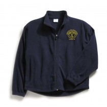 ICS Full Zip Navy Microfleece w/ School Logo