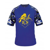 ICS Spirit S/S Camo T-Shirt w/ Gold Logo - Please Allow 2-3 Weeks for Delivery