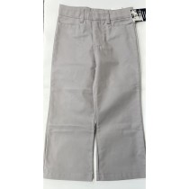 Girls Grey Flat Front Pants