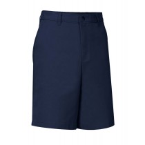 Flat-Front Adjustable Waist Navy Dress Shorts
