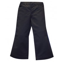 Women's Junior Navy Flat Front Pants