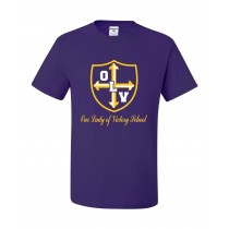 OLV S/S Spirit T-Shirt w/ Gold Logo - Please Allow 2-3 Weeks for Delivery
