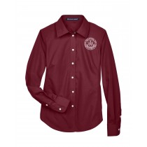 PHS FACULTY STORE Maroon L/S Women's Dress Shirt w/ School Logo