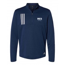 STAFF RES Adidas 3 Stripe Men's Quarter Zip w/ RES Logo - Please Allow 2-3 Weeks for Delivery