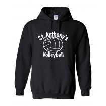 SAS Black Volleyball Team Hoodie w/Logo & Name/Number - Please Allow 2-3 Weeks For Delivery 