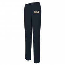 SCA Juniors' Navy Flat-Front Pants w/ School Logo