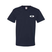 SES Navy Men's Staff V-Neck T-shirt w/ Logo - Please Allow 2-3 Weeks for Delivery