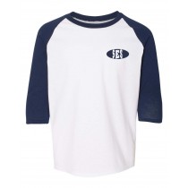 SES S/S Three Quarter Sleeve Spirit T-Shirt w/ Navy Logo - Please Allow 2-3 Weeks for Delivery