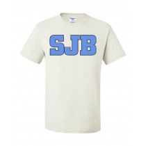 SJB White S/S Gym T-Shirt w/ Full Front Logo