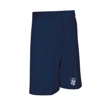 SJP Boys' Flat-Front Adjustable Waist Navy Dress Shorts w/ Logo
