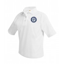 SJS White S/S Polo w/ School Logo