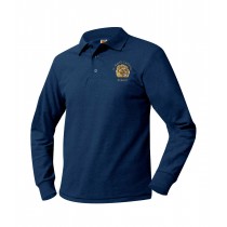 SMLS Staff Navy/Red L/S Polo w/ School Logo - Please Allow 2-3 Weeks for Delivery