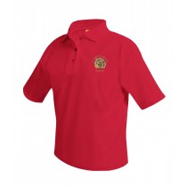 SMLS Staff Red/Navy S/S Polo w/ School Logo - Please Allow 2-3 Weeks for Delivery
